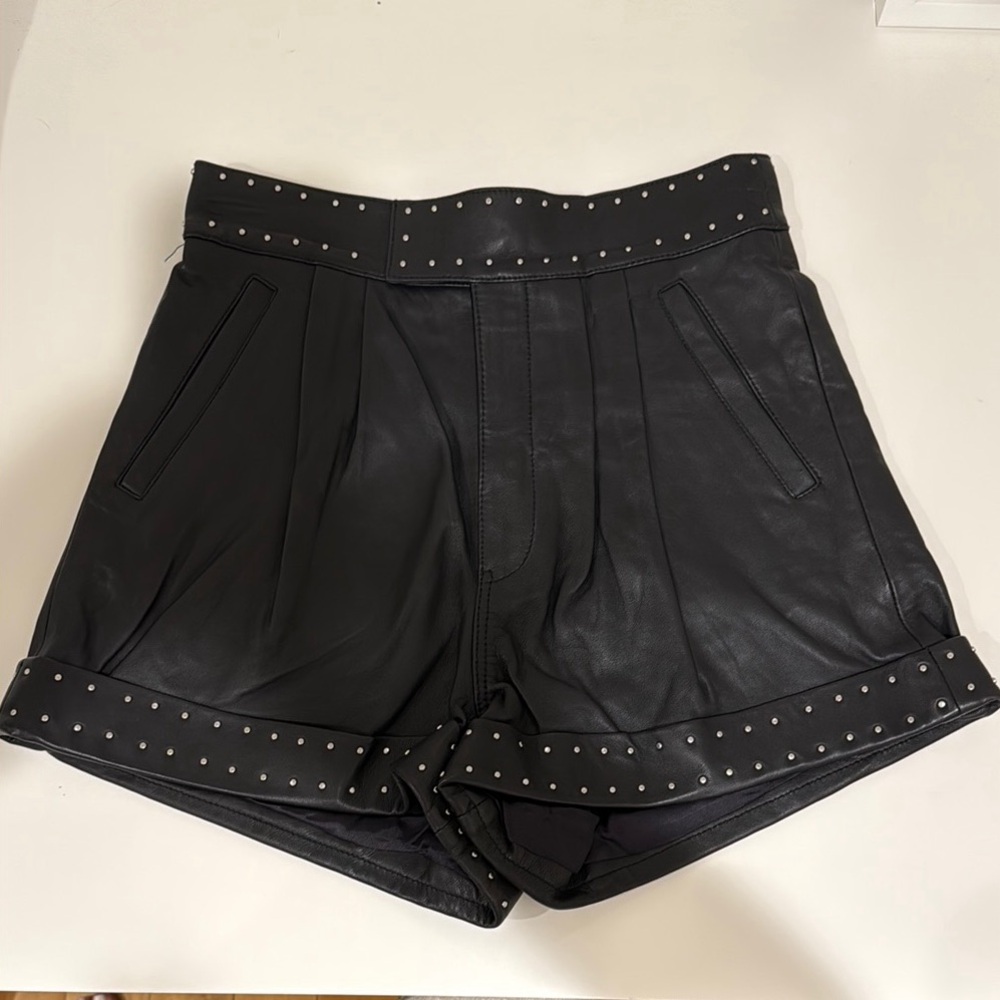 Black Studded Women's Shorts